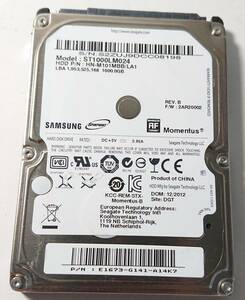 KN312 SAMSUNG ST1000LM024 1TB 2.5インチHDD SATA 使用時間：17時間