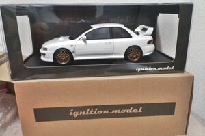 イグニッションモデル スバル インプレッサ 22B-STi Version (GC8改) 1/18 ミニカー 白 IG