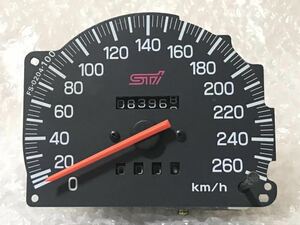 ＧＣ８ インプレッサ ＳＴｉ ２６０キロ フルスケールメーター 絶版品 ♪ SUBARU STi IMPREZA スピードメーター 他NO399