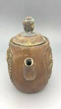 【吉】仏教聖品 古銅細工彫 ワイン容器ポット 供養 極珍22_画像2