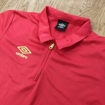 umbro/アンブロ◆半袖ポロシャツ Tシャツ スポーツウエア ハーフジップ◇キッズ ジュニア 子供 150㎝＊運動 部活 トレーニング 速乾_画像3