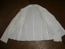 687-44♀：JIZZOclassico ジッツォ インターナショナル オーバーブラウス　ドレスシャツ　size.44　色.白　フォーマル エレガント_画像4