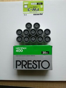 NEOPAN 400 PRESTO 135 モノクロフイルム36枚撮り1箱20本入とバラで12本の32本