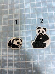 アイロンワッペン 刺繍ワッペン パンダ