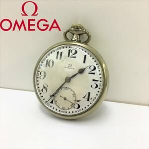 KZ3186★30's OMEGA アンティーク手巻き懐中時計★動作OK シルバー オメガ おそらく1930年代