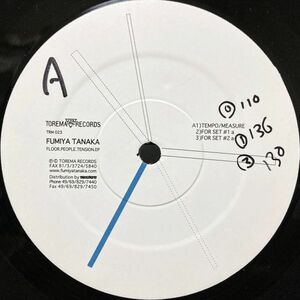 【国内盤/2×12/テクノ】Fumiya Tanaka / Floor.People.Tension.EP ■ Torema Records / TRM 023 / とれまレコーズ / 田中フミヤ