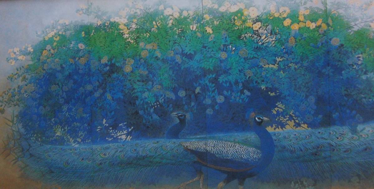 Toshihide Nishida, Flower peacock, rare art book paintings, Luxury new item and framed, Good condition, free shipping, painting, oil painting, Nature, Landscape painting