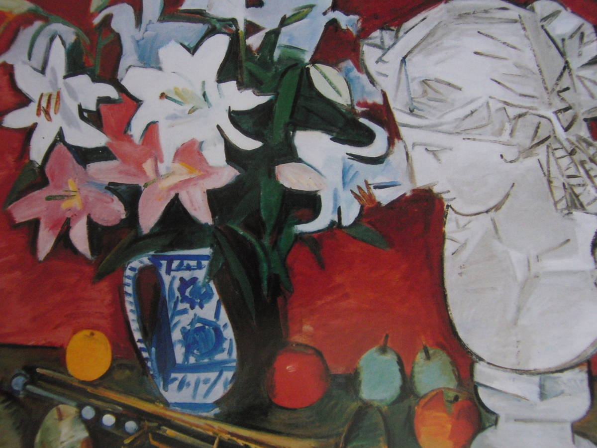 Masanobu Kato, Statue Fleurs et Plâtre, Livre d'art rare, Livré avec un nouveau cadre de haute qualité, En bonne condition, livraison gratuite, Peinture, Peinture à l'huile, Nature morte