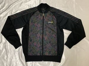 アディダス トレフォイル adidolor トラックトップジャケット Lサイズ ブラック 3本ライン 古着 adidas ジャージ アディカラー 黒 ATP