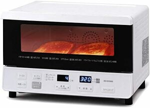ホワイト アイリスオーヤマ オーブントースター 1300W 63段階温度調節(35～230度) スチーム調理 ノンフライ調理 低