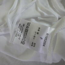 美品　ムラサキスポーツ　RIKKA　フリンジ付き　Tシャツ　胸ポケット付き　白/ホワイト　サイズ：F_画像10