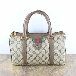 OLD GUCCI SHERRY LINE GG PATTERNED MINI BOSTON SHOULDER BAG MADE IN ITALY/オールドグッチシェリーラインGG柄ミニボストンバッグ