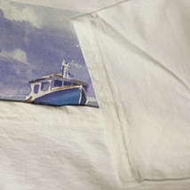 Lサイズ 90s ビンテージ TULTEX タルテックス アート 水彩画風 セントアンドリュース 風景画 Tシャツ USA製 カナダ製 Lyn Van Tassel 古着_画像6