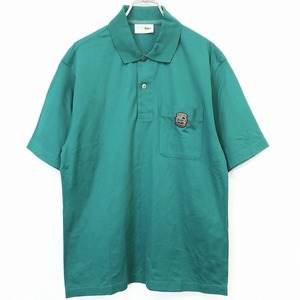 CHEMISE LACOSTE GOLF ラコステ ゴルフ 4 メンズ 男性 ポロシャツ カットソー 鹿の子 ロゴ ワッペン 半袖 胸ポケット 綿100% グリーン 緑
