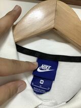 ほ774 NIKE ナイキ ボーダー 半袖ポロシャツ M ホワイト_画像3