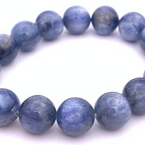 天然石カヤナイト12mm玉のブレスレット-1