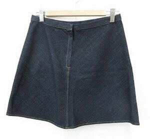  beautiful goods theory theory skirt trapezoid skirt mini height stretch navy blue 2 lady's 