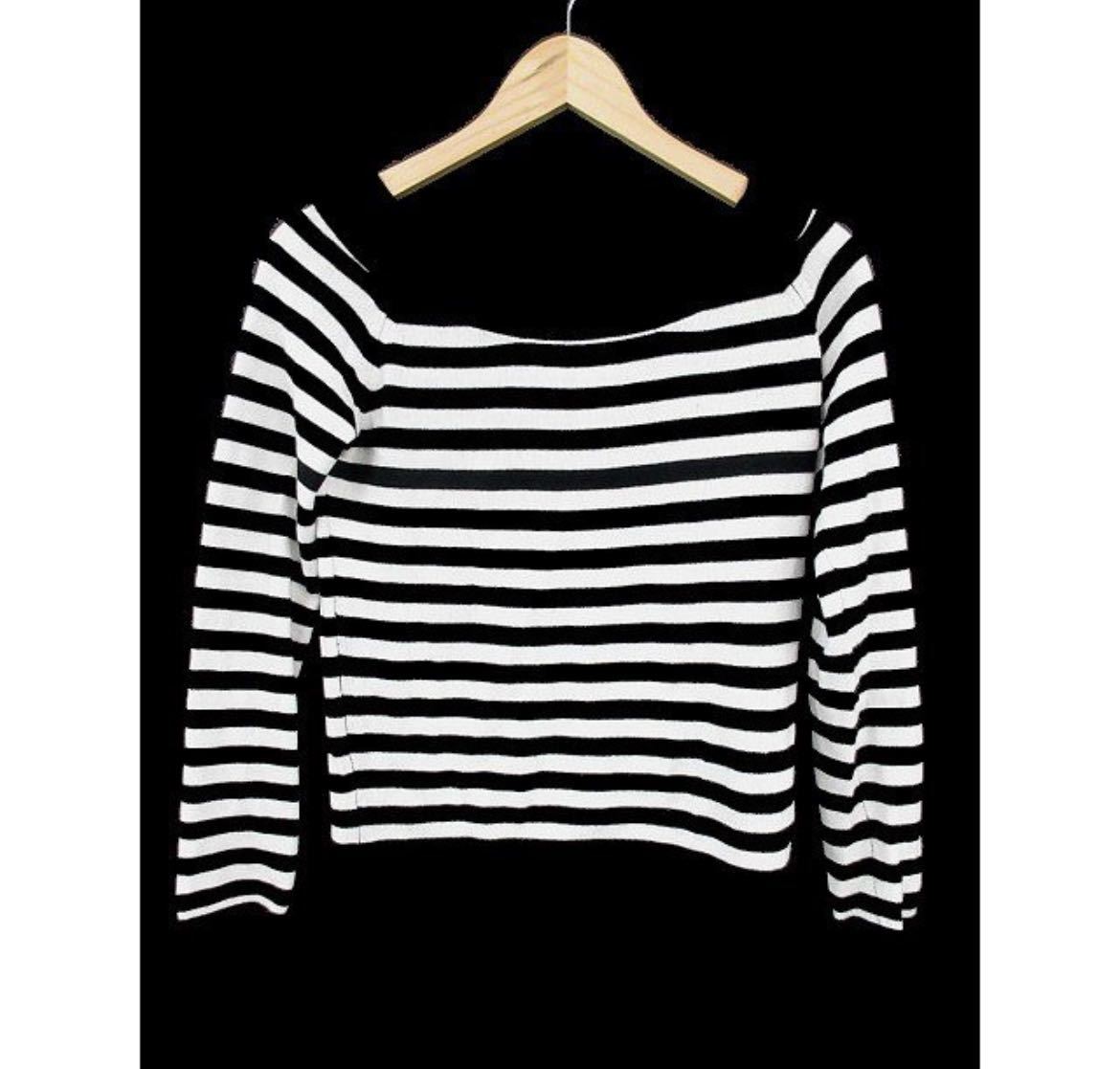 店舗良い CHANEL 5分袖 シャネル ボーダーニット 美品 カットソー