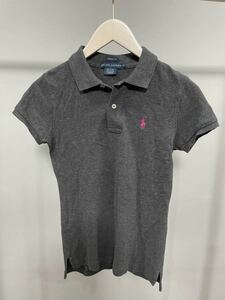 Ralph Ralph Lauren polo-shirt gray cut and sewn short sleeves tops lady's S