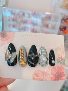ネイルチップ ネイルアート ネイル手作り つけ爪 サイズ変更可能 N282