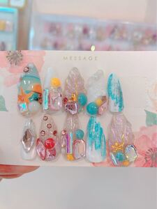 ネイルチップ 付け爪 ハンドメイド 可愛いネイル サイズ変更可能 N284