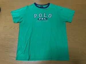 Polo Ralph Lauren Polo Ralph Lauren футболка короткий рукав Lynn ga- принт L USA производства 90'S Vintage зеленый 