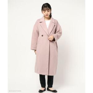【moment+】 ニットメルトンルーズシルエットテーラードジャケット　コート　ロングコート　韓国ファッション　