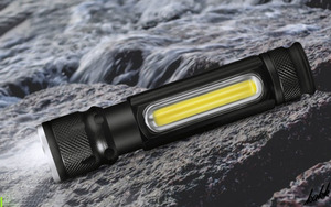 【COBライト付き】 LED ハンディライト USB充電 ズーム機能 4つの点灯モード 防水 コンパクト ポータブル 防災用ライト