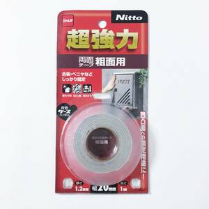Nitto☆ニトムズ☆超強力両面テープ☆粗面用☆厚さ1.2mm☆幅20mm☆長さ1ｍ☆T4591