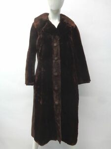  Brown shared * beaver & suede fur fur * coat american size 4