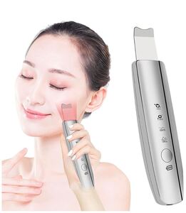 ウォーターピーリング超音波美顔器イオン導入 4階段強さ調節 毛穴 黒ずみ 角質 皮脂 汚れ除去 IPX5防水 Type-C充電式