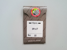 日本製 ORGAN オルガン ミシン針 10本 工業用 DP×17 #22 MADE IN JAPAN_画像3