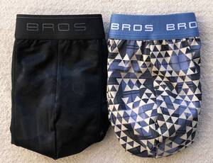 Wacoal BROS ワコール ブロス ボクサーパンツ Lサイズ 迷彩 ブラック&ローライズ デザイン ベージュ 2枚セット ☆送料無料