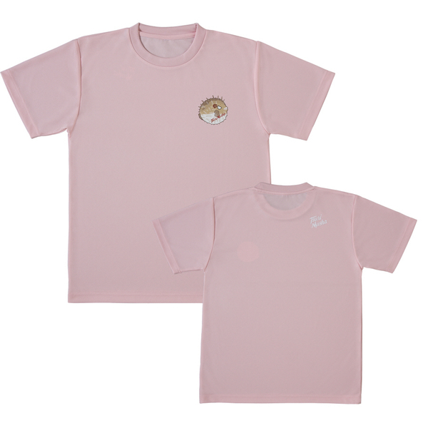 ★新品未使用★ Tsurimusha 釣武者 怒りん坊フグ UVカット ドライTシャツ ライトピンク Mサイズ