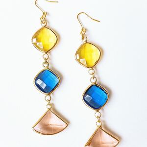 50%off ガラスチャームのピアス