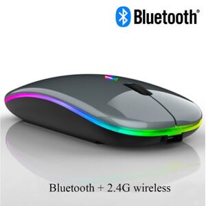 超静音 光る ワイヤレスマウス 無線マウス 静音 軽量 超薄型 USB充電式 スリムデザイン 充電式 USB 7色LED