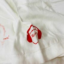 STUSSY × WTAPS ステューシー ダブルタップス コラボ Tシャツ 白赤 L 90年代ビンテージ デッドストック_画像3
