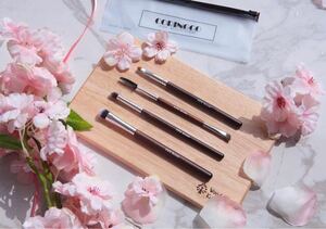 4本 アイシャドウ アイブロウ メイクブラシ セット コリンコ 韓国 持ち歩き用にも便利 使いやすい