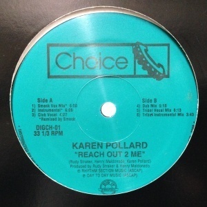 12inchレコード KAREN POLLARD / REACH OUT 2 ME