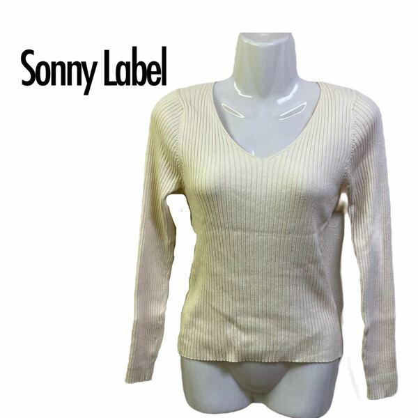 【美品】Sonny label サニーレーベル Vネック トップス アイボリー