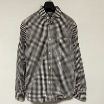 美品 AD 2013 コムデギャルソン オム ギンガム パッカリング シャツ XS COMME des GARCONS HOMME SHIRT black ブラック_画像1