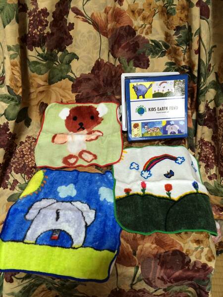 タオル ★ 3枚セット KIDS EARTH FUND hand towel set キッズ アース ファンド ハンドタオル ★ ギフト プレゼント