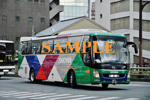 D-15A[ bus photograph ]L version 2 sheets Showa era bus Hyundai car 