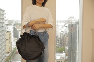黒2wayエコバッグ リュック ショルダーバッグ トートバッグ