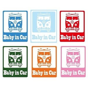 【オリジナル】ハワイアンステッカー・BABY IN CAR・ワゴン・ワーゲン・22　シール・車・自動車