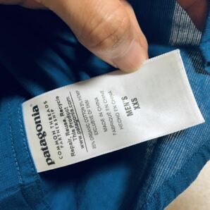 【レア】長袖A/Cシャツ Patagonia (パタゴニア) 超軽量 Glass Bleu(GLSB) men's XXS オーガニックコットン 無地 通気性最高！の画像6