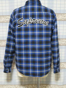 SUPREME シュプリーム Flannel Shirt JKTチェック柄 裏キルティング サイズS 中古程度良