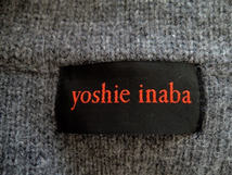 yoshie inaba ヨシエイナバ ベビーアルパカ×メリノエクストラファイン紡毛 ロングニットコート ニットカーディガン 羽織 9号_画像9