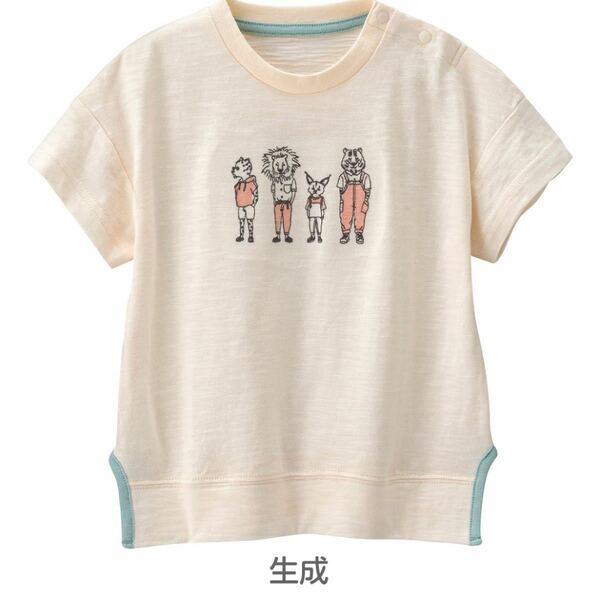 【新品】Combi mini BIGTシャツ ネコメンズ 生成　80