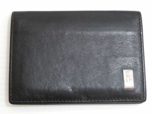 ★dunhill　ダンヒル　二つ折りカードケース　パスケース　定期入れ　ブラック　中古★わ-058